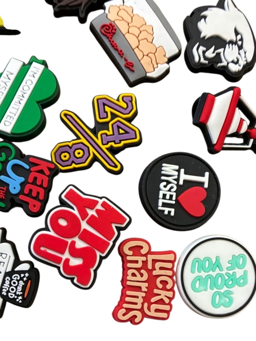 Lot of 17 Croc Charms Jibbitz Pins Cute Anime Quotes & Aesthetic Accessories - Picture 3 of 6